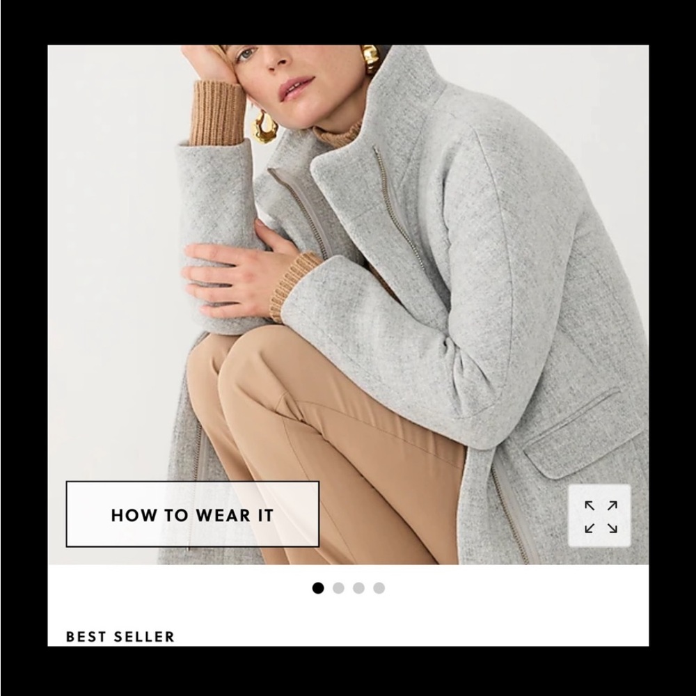 J Crew Cocoon Coat in Italian wool 6 - Picture 3 of 9